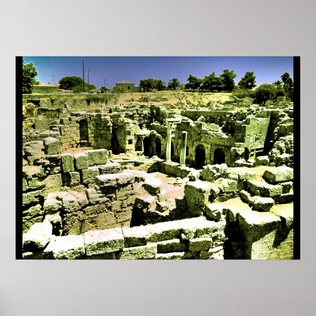 ruins corinth greece poster (Framsidan)