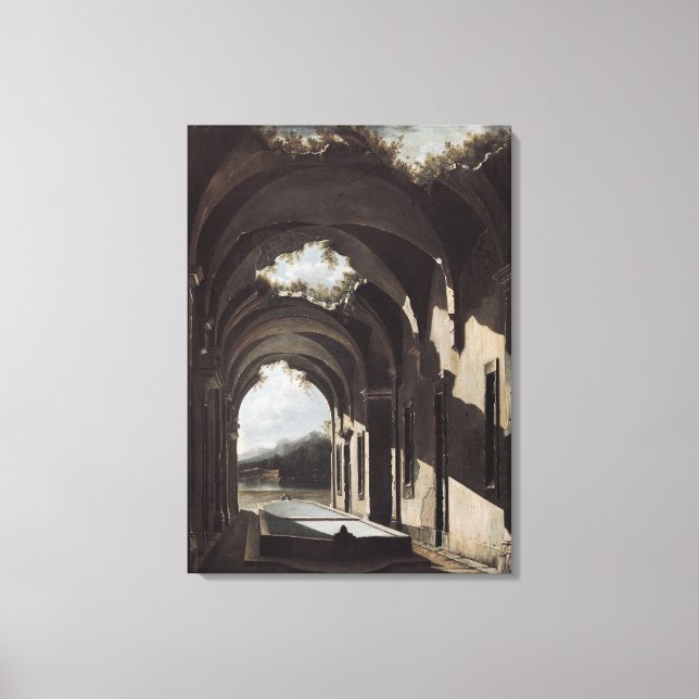 Ruins in a Ligcape, 1646-47 Canvastryck (Framsida)