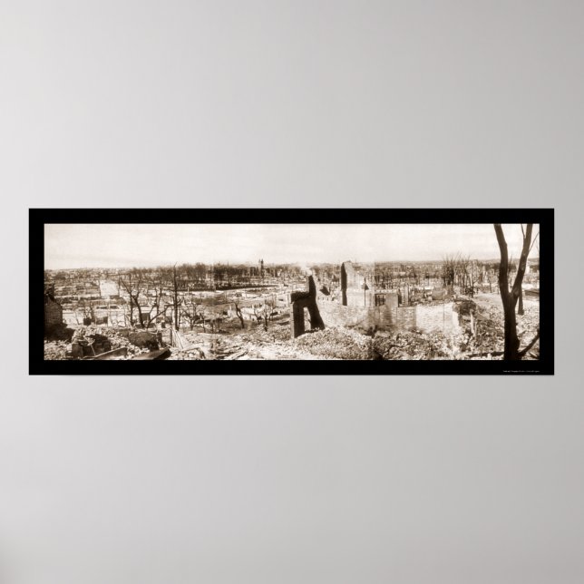 Ruins in Chelsea Mass Photo 1908 Poster (Framsidan)