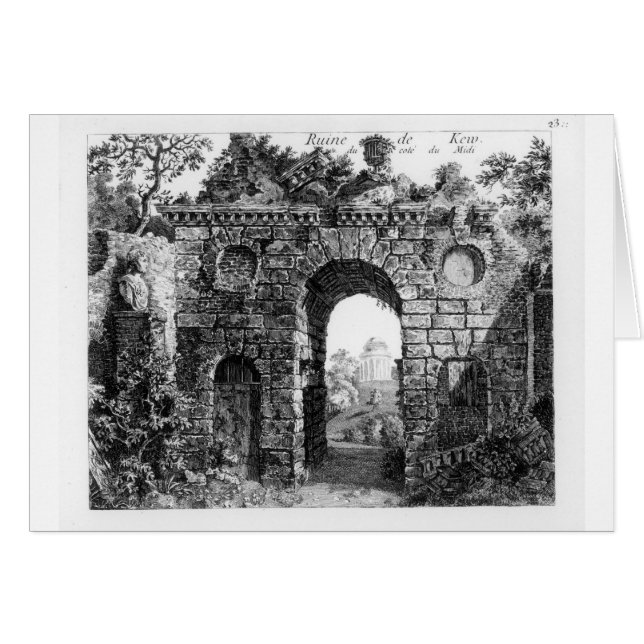 Ruins mitten i Kew Gardens, från Gard Hälsningskort (Framsidan Horizontal)