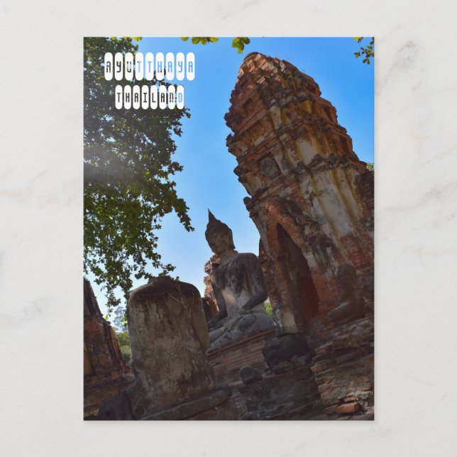Ruins of Ayutthaya Kingdom Vykort (Framsida)