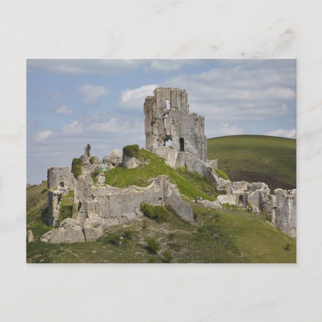 Ruins of Corfe Castle, nära Wareham, Dorset Vykort (Framsida)