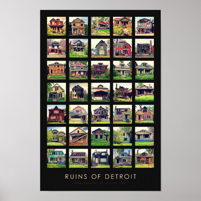 Ruins of Detroit Poster - Abandoned Homes (Framsidan)