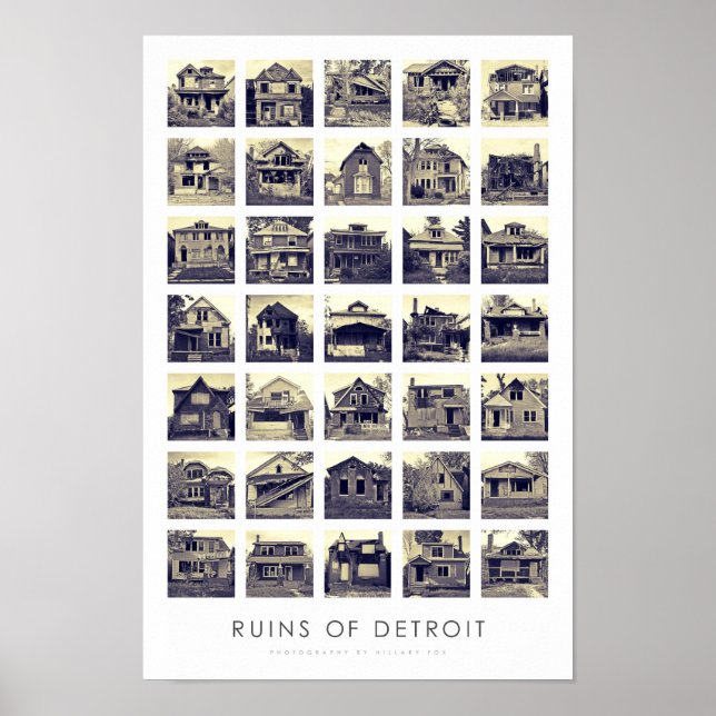 Ruins of Detroit Poster - Abandoned Homes (Framsidan)