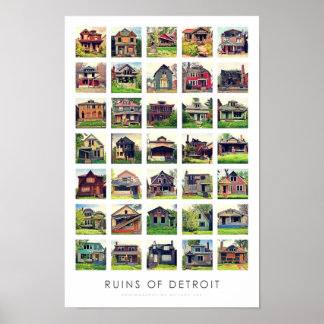 Ruins of Detroit Poster - Abandoned Homes
