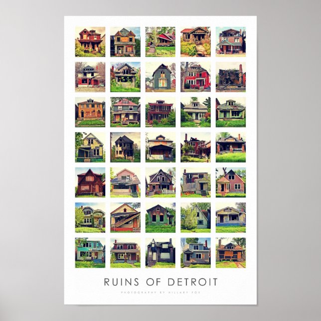 Ruins of Detroit Poster - Abandoned Homes (Framsidan)
