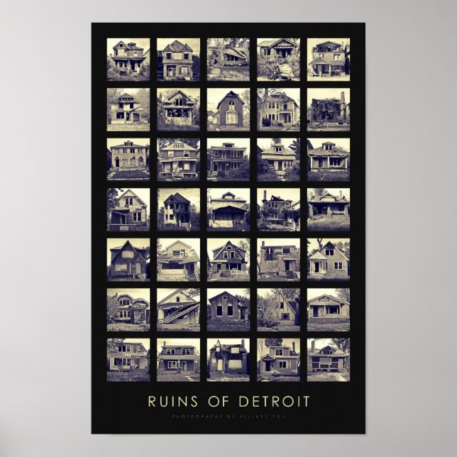 Ruins of Detroit Poster - Abandoned Homes (Framsidan)