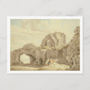 Ruins of Pevensey Castle (w/c on papper) Vykort