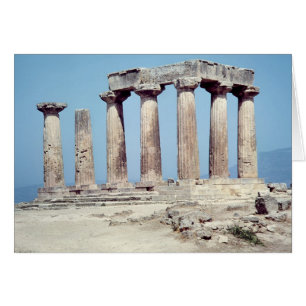 Ruins of the Temple of Apollo, 550 BC Hälsningskort