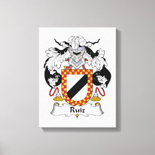 Ruiz Family Crest Canvastryck