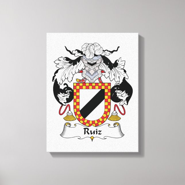Ruiz Family Crest Canvastryck (Framsida)