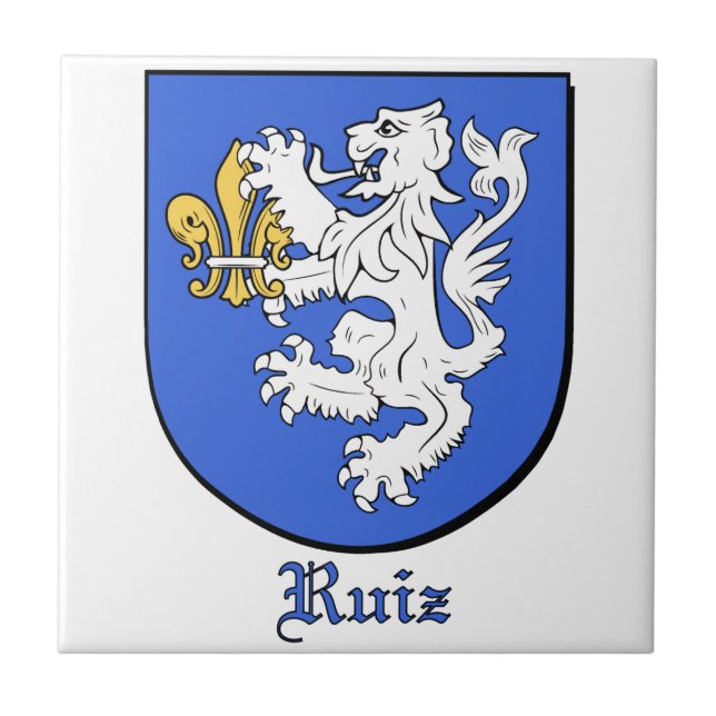 Ruiz Family Shield Decorative Tile Kakelplatta (Framsidan)