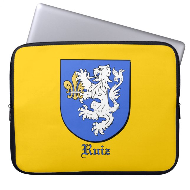 Ruiz Family Shield Electronics Bag Laptop Sleeve (Framsidan)