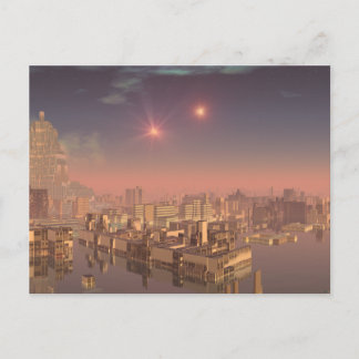Rujjipet Alien City med Binary Sol Vykort