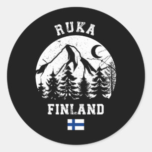 Ruka Kuusamo Finland Skidort Rukatunturi Alpin Runt Klistermärke