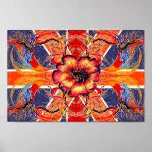 Rule Britannia Elegant Union Jack Fantasy Poster