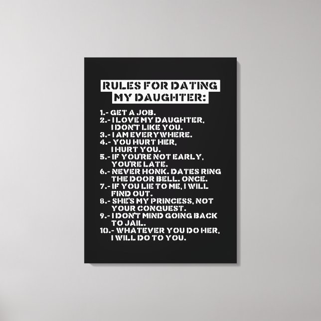 Rules for dating my daughter canvastryck (Framsida)