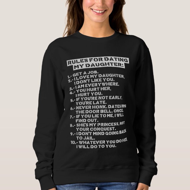 Rules for dating my daughter t shirt (Framsida)