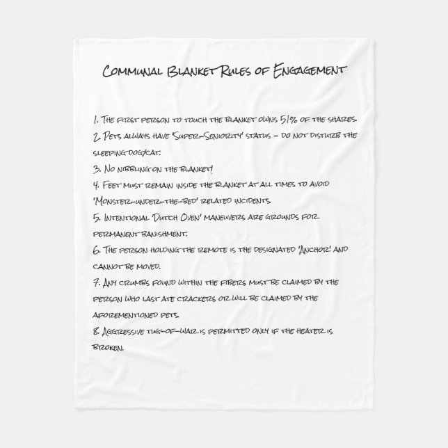 Rules of Engagement  Blanket Fleecefilt (Framsidan)