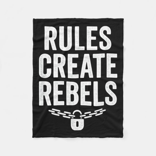 Rules Rebels Protest Dom Statement Gift  Fleecefilt (Framsidan)