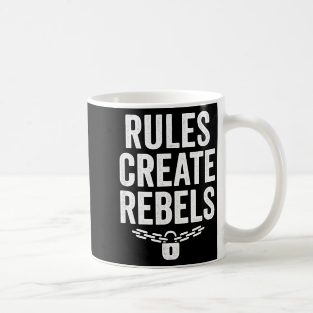 Rules Rebels Protest Dom Statement Gift  Kaffemugg (Höger)
