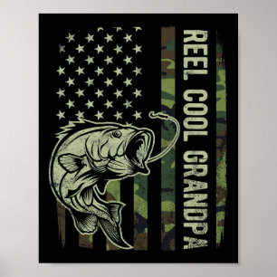 Rull Coola Farfar Kamouflage Amerikansk Flagga Fäd Poster