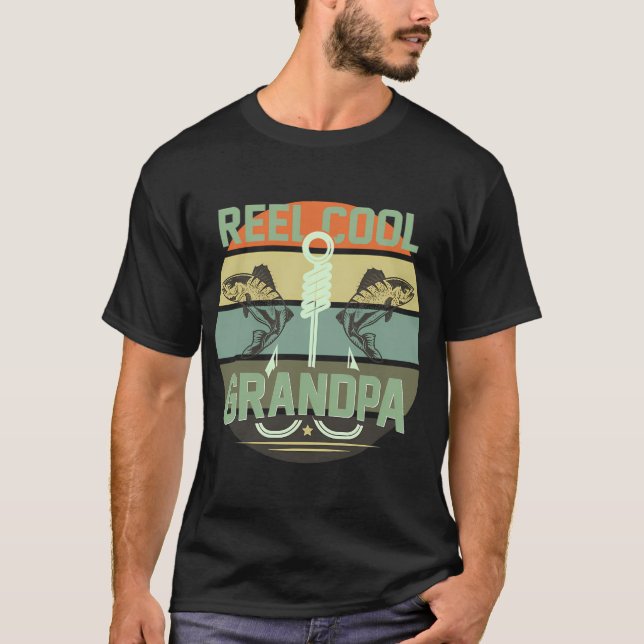 Rull Coola Farfar Rolig Fiskespel T Shirt (Framsida)
