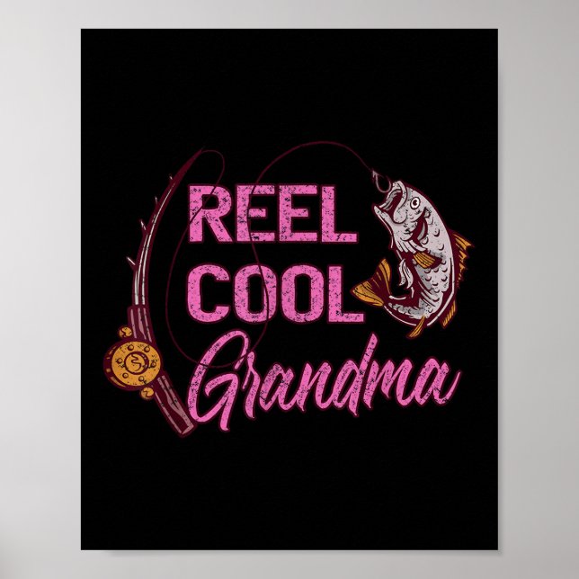 Rull Coola Mormor Kvinnliga Fiskare Fiske  Poster (Framsidan)