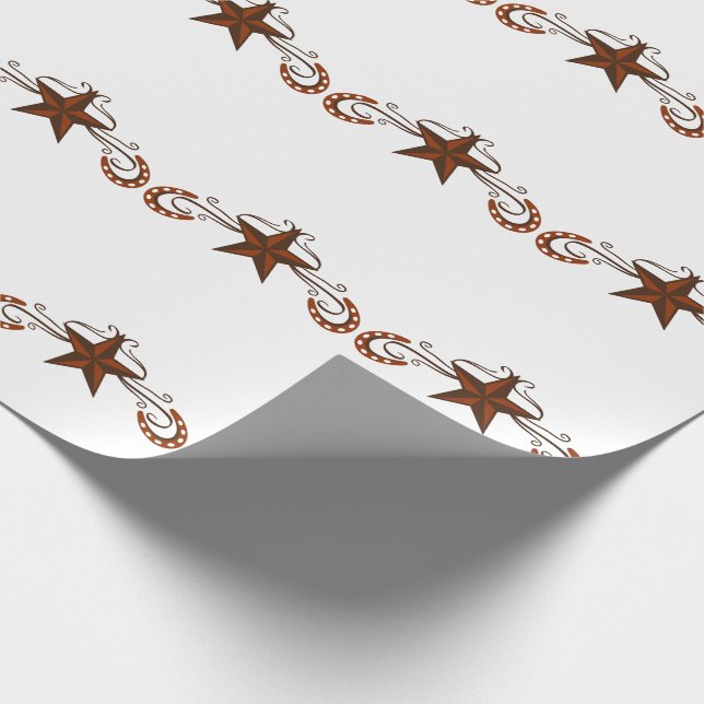 Rulla av hästseshoe Star Presentpapper (Hörn)