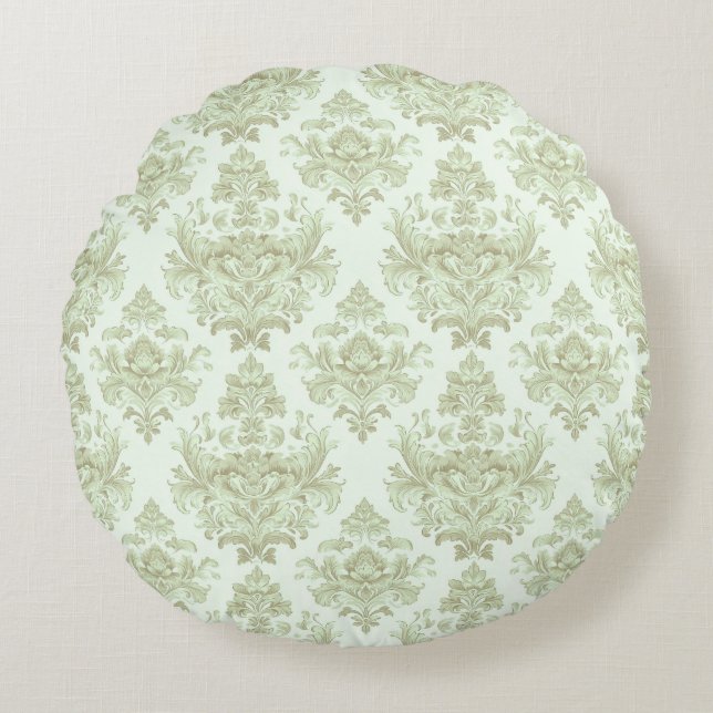 Rulla av mjuk grönt rund kudde (Framsidan)