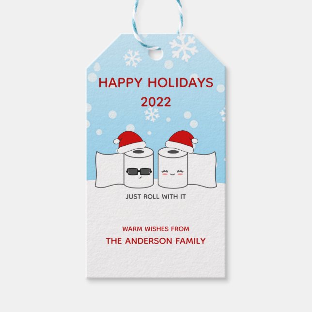 Rulla bara med det Pappra toaletten Presentetikett (Framsidan)