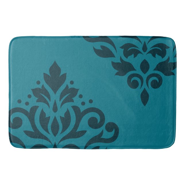 Rulla Damask Art I-Mörk om mellanmål Badrumsmatta (Framsidan)