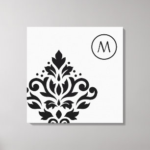 Rulla Damask, av-set-I (första)-fack Canvastryck