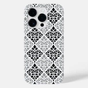 Rulla Damask Big Mönster Black Grått White