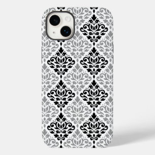 Rulla Damask Big Mönster Black Grått White
