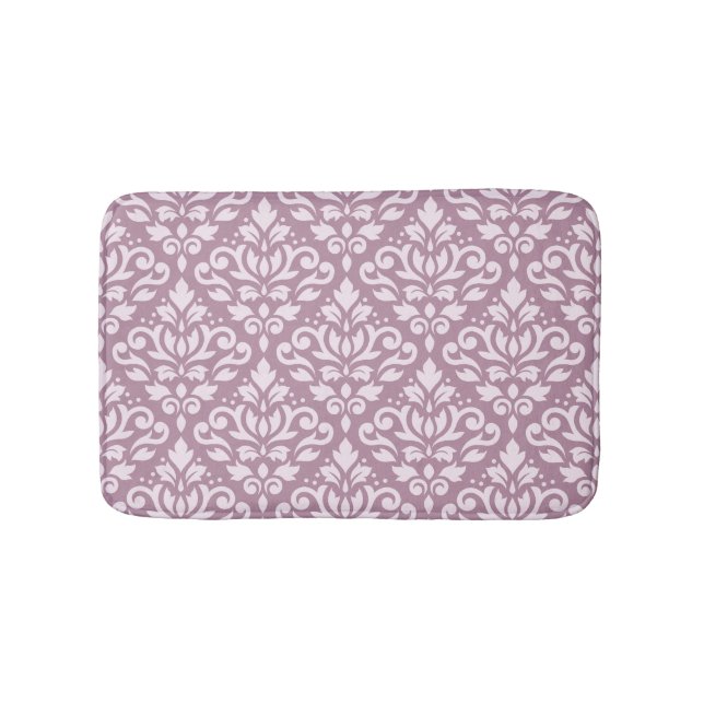 Rulla Damask Big Mönster Rosa på Mauve Badrumsmatta (Framsidan)
