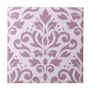Rulla Damask Large Design Mauve på Rosa Kakelplatta