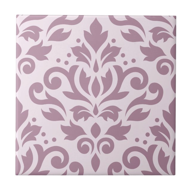 Rulla Damask Large Design Mauve på Rosa Kakelplatta (Framsidan)