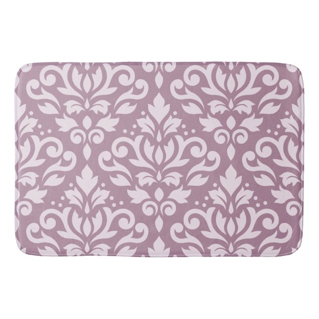 Rulla Damask Large Mönster Rosa på Mauve Badrumsmatta (Framsidan)