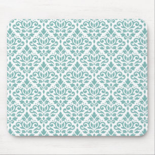 Rulla Damask Teal Mönster Musmatta
