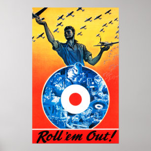 Rulla dem ut kungligt kanadensiskt flygvapen poster
