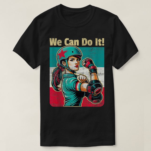 Rulla Derby Girls kan köra det med 1 T Shirt (Design framsida)