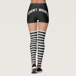 Rulla Derby Namn Black Kort Stripe Socks Leggings