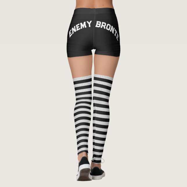 Rulla Derby Namn Black Kort Stripe Socks Leggings (Baksida)