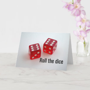 Rulla Dice och ta en chans, ring mig - Kort