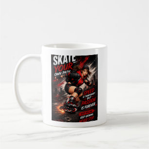 Rulla Din Egen Väg Motiverande Sportdesign  Kaffemugg