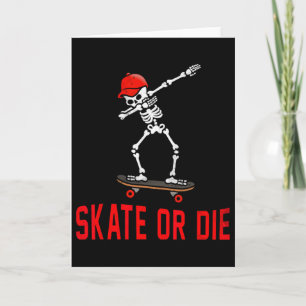 Rulla Eller Dö Dabba Skelett Skridskoåkare Skatebo Kort