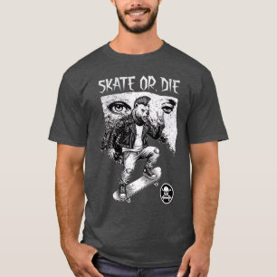 Rulla eller dö Punk Björn Streetwear Grafisk T Shirt