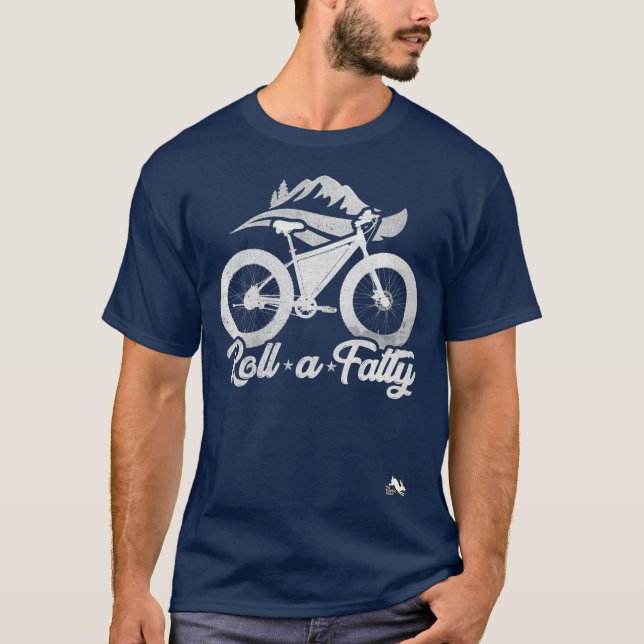 Rulla en fet Tjock Däck Bike Bike Premium T Shirt (Framsida)