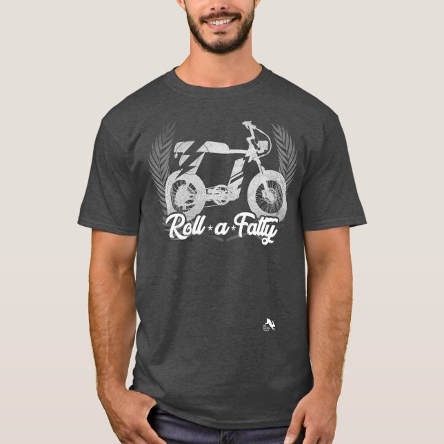 Rulla en fettskramlare Moto Bike Premium T Shirt (Framsida)